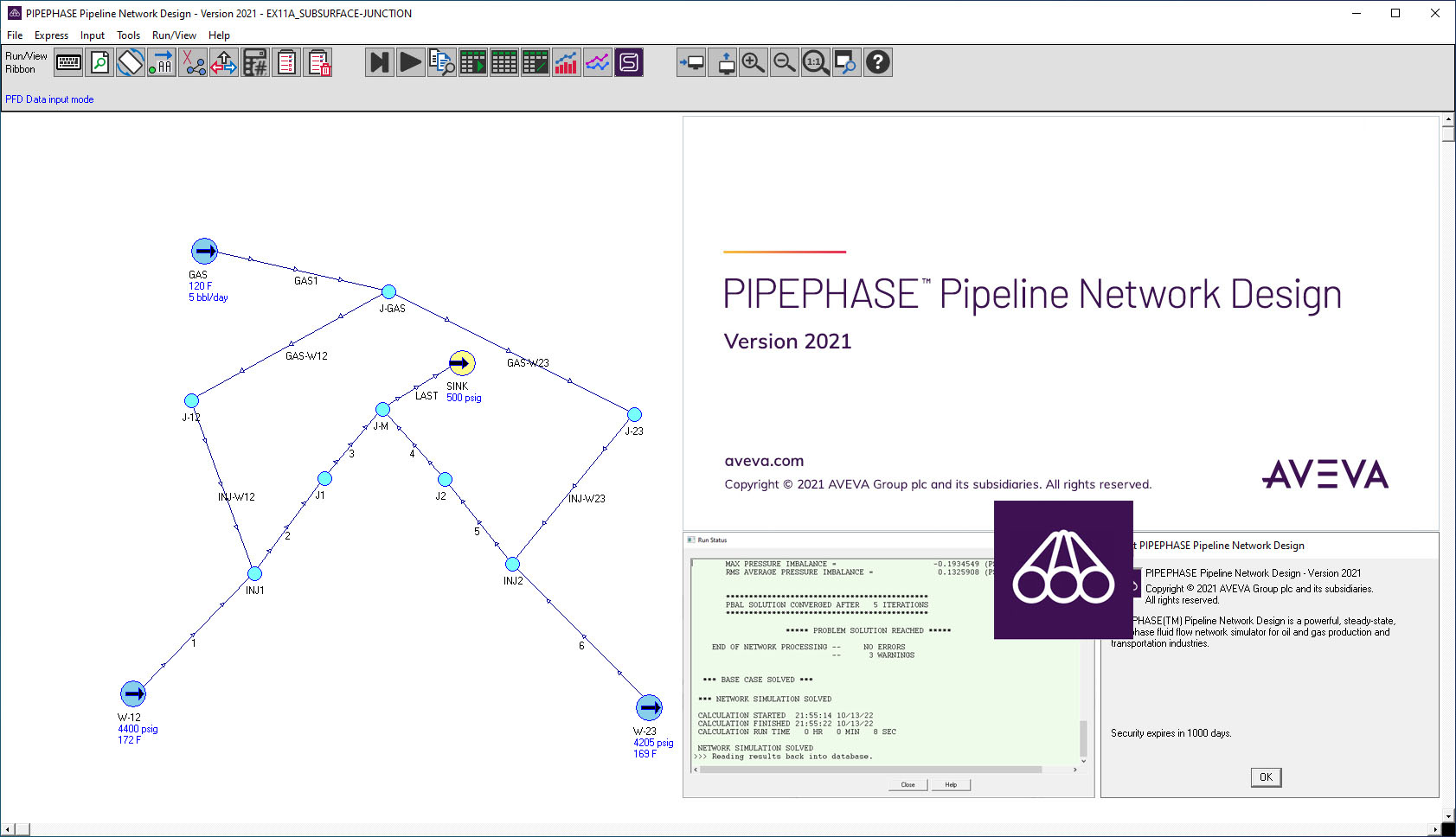 AVEVA PIPEPHASE Pipeline Network Design 2021